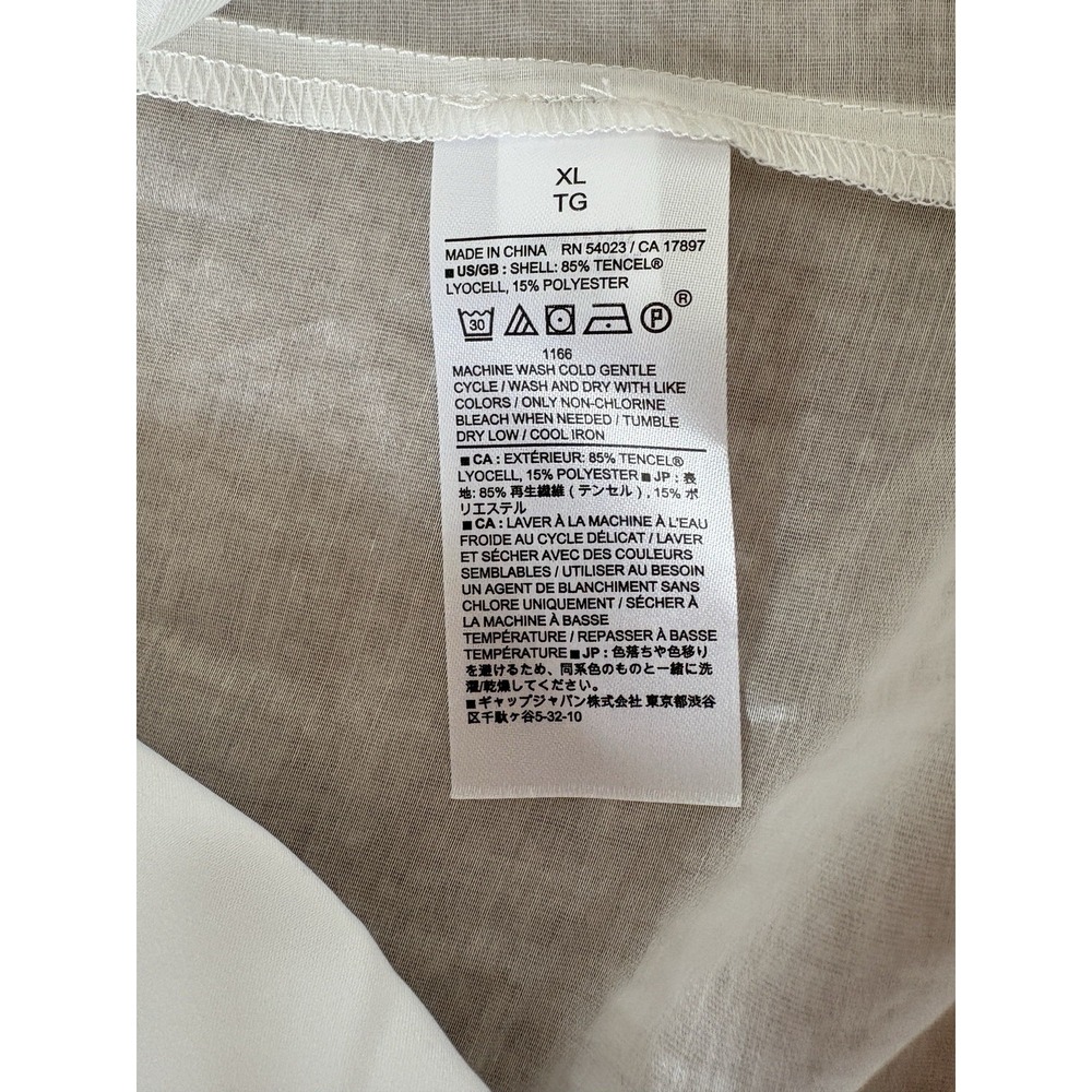 NWT Banana Republic Pleated Organza Midi Dress XL White Tencel Pintuck Romantic - Picture 13 of 16